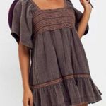 Free People  Brown Easy To Love Mini Dress L Photo 4