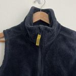 L.L.Bean Women's Size XS Navy Blue Sherpa Fleece Outerwear Vest Full Zip Cabin Photo 1