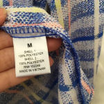 Stitch Fix  PIXLEY‎ Blue Plaid Henley Blouse Photo 3