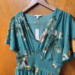 Baltic Born NEW  Birdie Maxi Long Dress Short Sleeve Eucalyptus Floral Large L Photo 5