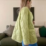 Lime Green Quilted Jacket Size L Photo 6
