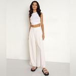 Z Supply  linen pants wide leg Farrah Sandstone beige high rise Photo 7