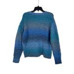 Karen Kane  Womens Sweater Large Blue Ombre Crew Neck Long Sleeve Knit‎ Photo 3