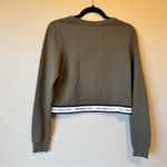 Abercrombie & Fitch Green Cropped Sweatshirt Womens XS Athletic Casual Pullover Photo 3