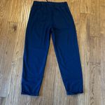 J.Crew Navy linen elastic waistband tapered pant 4 Blue Photo 8