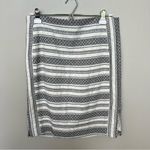 Loft NWT Ann Taylor  Black and White Print Pencil Skirt Knee-Length with Slit 12P Photo 2
