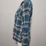 Westport teal plaid flannel button down size small Photo 3