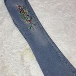 Leo Roma Floral Embroidered Jeans Blue Size 5 Photo 0