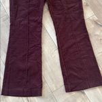 Mango  Suede Burgundy Flare Pants Sz 6 Photo 5