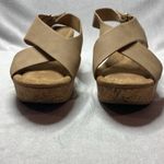 Joie  Khaki Wedged Sandals Size 9 Photo 6