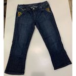 Women‎ Grace in LA Embellished Capri Jeans Size 11 M35 Blue Photo 1