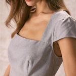 RIHOAS The Grey Square Neck Cap Sleeve Mini Dress M 47 Gray Size M Photo 5