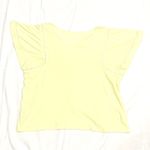 Caslon NWOT Lemon Yellow Embroidered Eyelet Knit Top Photo 3