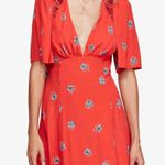 Free People  Open Back Floral Mockingbird Lace Trim Mini Photo 2