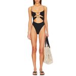 Camila Coelho  One Piece Swimsuit Size XXS Black Photo 5