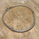 Sterling Silver Charm Snake Chain 925  Italy Bracelet Photo 0