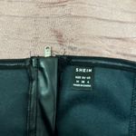 SheIn Black Leather Corset Faux Tube Top Photo 3