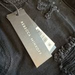 Rebecca Minkoff NWT  Vantablack Distressed Straight Taper Jeans Size 24 Photo 3