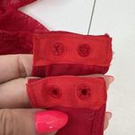 Shirley Of Hollywood Size M Sexy Body Lingerie Bodysuit Red Lace Plunge Halter Size M Photo 6