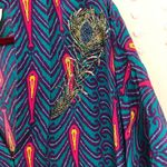 Disney Figue‎ Jasmine Collection Peacock Blouse 100% Silk XS\S Blue Size undefined Photo 4