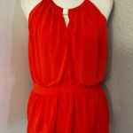 Worthington Orange Dressy Tank with Necklace Collar L Dopamine Corporate Siren Photo 2