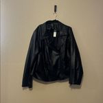 Anthropologie  Saige Faux Leather Moto Jacket in Black Size 3X NWT Photo 3