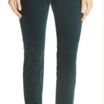 Theory ‎ Women’s Size 10 Oslo Crushed Velvet Pull On Trouser Pants Green Workwear Photo 0