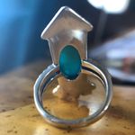 Natural Sleeping Beauty Turquoise Sterling Silver Arrow Ring Size 6 Blue Photo 7