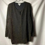 Avenue  WO SIZE 22/24 TUNIC TOP BLACK GOLD METALLIC NYLON SPANDEX BLEND CLEAN Photo 10