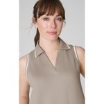 Spanx AirEssentials Pique Polo Tank Dress in Tan Size XS Photo 2