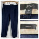 J.Crew  Martie Navy Blue Flat Front Ankle Pants Women Size 6 Preppy Church School Photo 12
