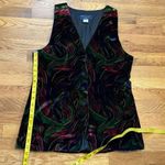 Norton Mcnaughton Petites Vintage Women’s 14 Green Purple Velvet Button Vest Photo 5