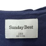 Aritzia Sunday’s Best Countess Wrap Dress Mini Ink Navy Ruffle V Neck Size 2XS Photo 9