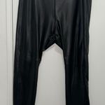 EXPRESS Super High Waisted Faux Leather Seamed Leggings Size L Photo 2