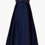 Adrianna Papell Women's Bead Combo Taffeta Long Dress Size 8 Photo 0