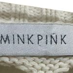 Mink Pink Cream Open Knit Crochet Long Sleeve Sweater Top Womens Small Photo 5