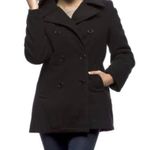 Old Navy Pea Coat Women's Black Wool blend Black Peacoat Double Breast M Photo 0