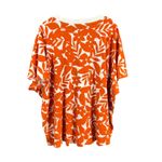 Universal Standard Floral Pima Cotton Modal T-Shirt Orange White 2XL (30-32) Photo 1