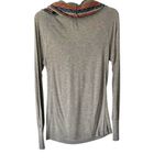 Missoni  Denim Designer Knit Metallic Stripe Cowl Neck Gray Top size small Photo 4