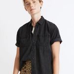 Madewell  Ex Boyfriend Button Top 100% Cotton Denim XS Photo 0