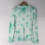 ATM Slub Knit Cotton Kelly Green Tie Dye Long Sleeve Crew Neck Tee NWT Size S White Photo 10