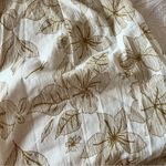 LUXMI linen tropical flower wide‎ leg pants White Photo 1