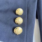 Preston & York VTG Preston York 100% Wool Women Navy  Double Breast Blazer Gold Button USA Made Photo 5