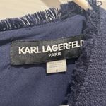 NEW Karl Lagerfeld Paris Navy Tweed Dress Office Academia Pockets Size 8 Blue Photo 2