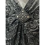 Notations Y2K Clothing Co by  black bejeweled top size L. Photo 7