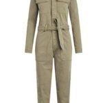 joe's jeans NWT Rika Jumpsuit in Uniform Belted Cotton Denim Boilersuit S $278 Photo 0