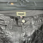 L'Agence L’agence Women’s Silver Metallic Margot Cropped High Rise Skinny Jeans Size 25 Photo 5
