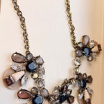 J Crew Statement Necklace With Multicolor Gemstones & Gold Photo 0