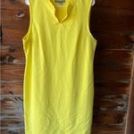 Sharagano  New York Aurora Yellow Stretch Sheath Bodycon Midi Dress Sz 14 Photo 1