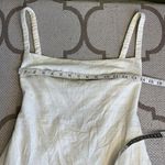 Isalis  Cotton square neck Cream Strappy back side pockets Mini Dress Photo 10